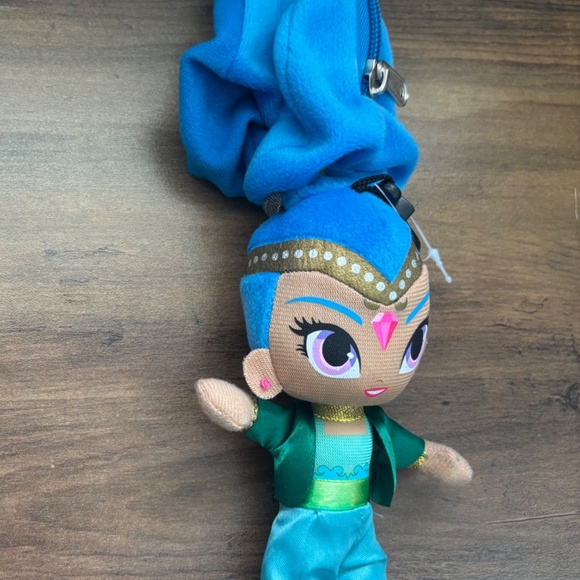 NEW Nickelodeon Shimmer & Shine Plush SHINE Toy Doll Bag Clip Zipper Coin Purse - Picture 4 of 10